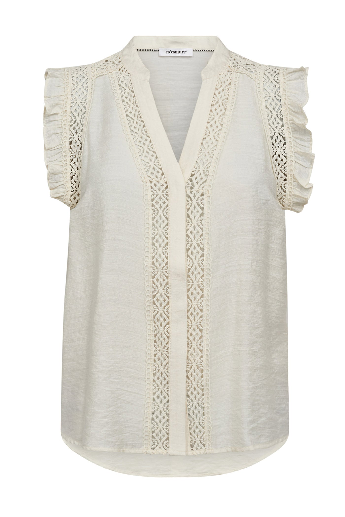 CarynCC Frill Top 11-Off white - 35837