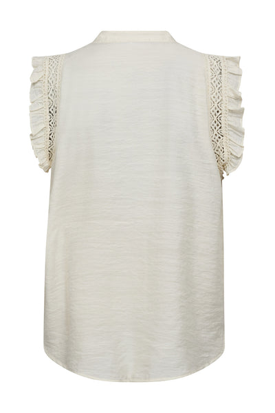 CarynCC Frill Top 11-Off white - 35837 Thumbnail