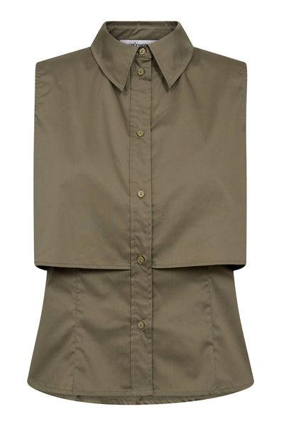 SannaCC Double Layer Top 7555-Army - 35840 Thumbnail
