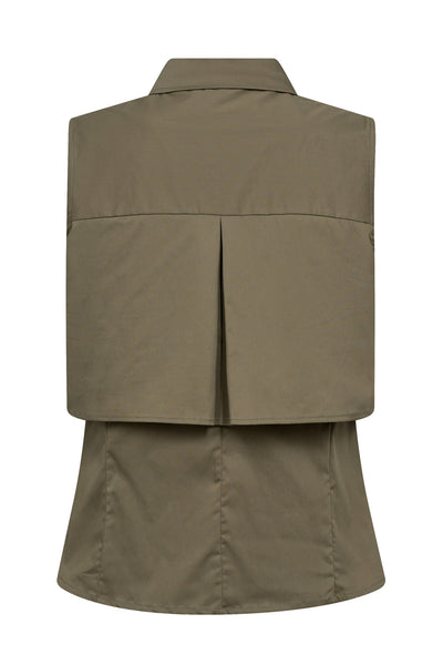 SannaCC Double Layer Top 7555-Army - 35840 Thumbnail