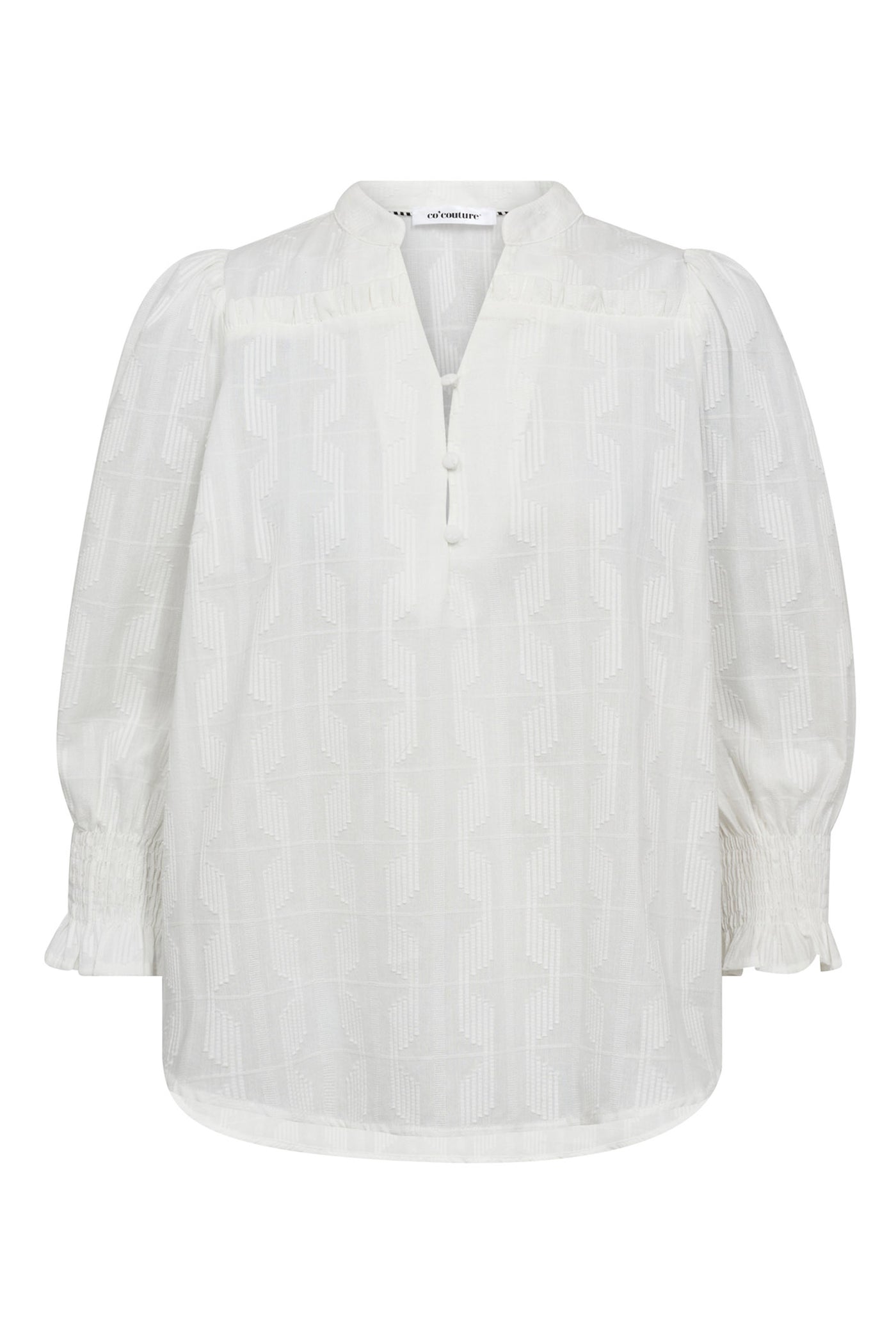 EmmaCC Frill SS Blouse 11-Off white - 35856
