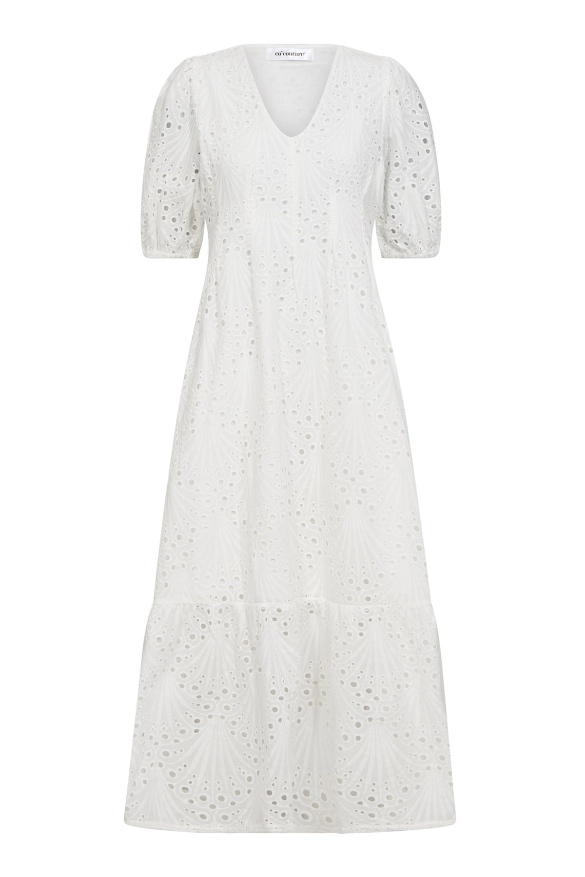 NayaCC Anglaise Pleat Dress 4000-White - 36471