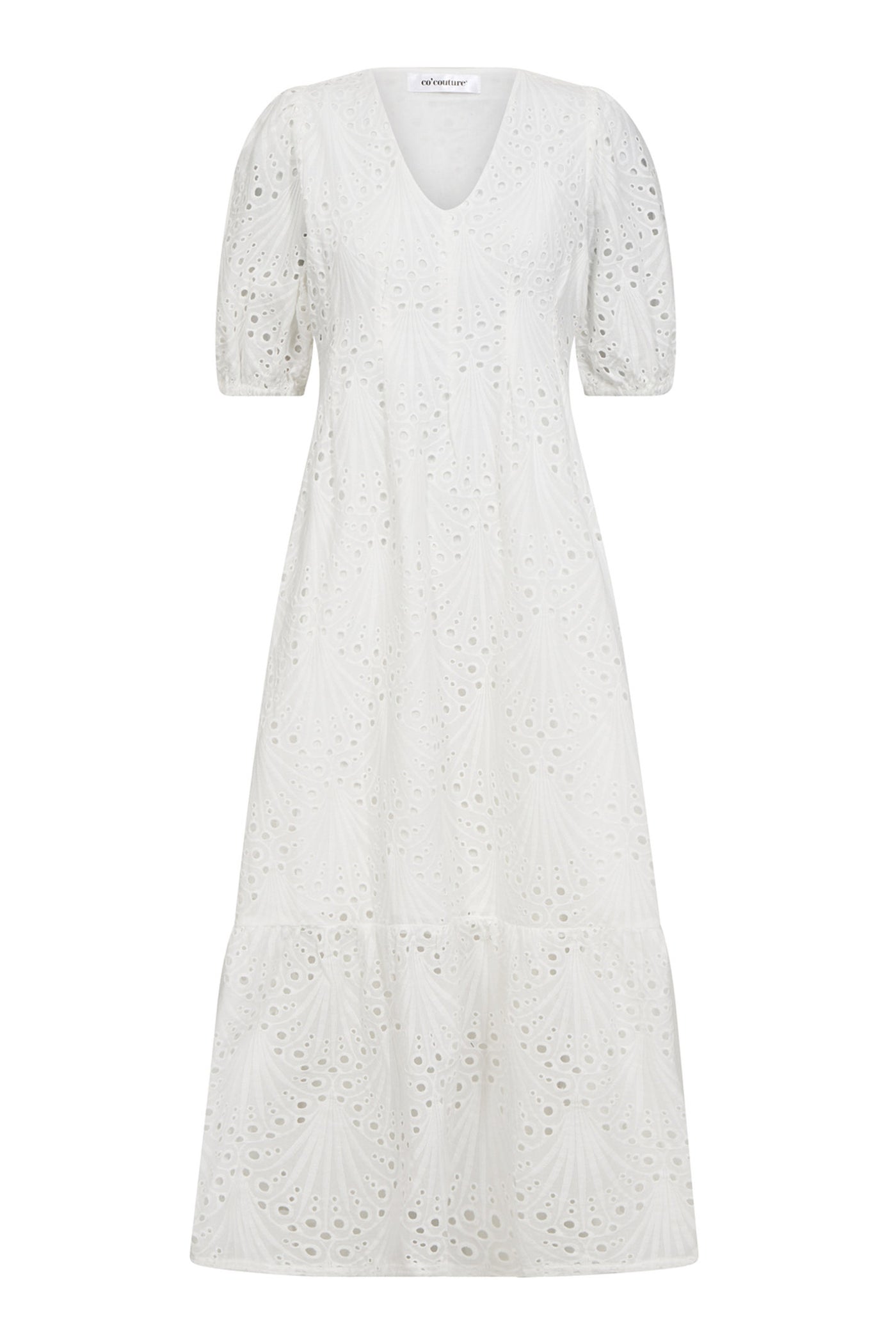 NayaCC Anglaise Pleat Dress 4000-White - 36471