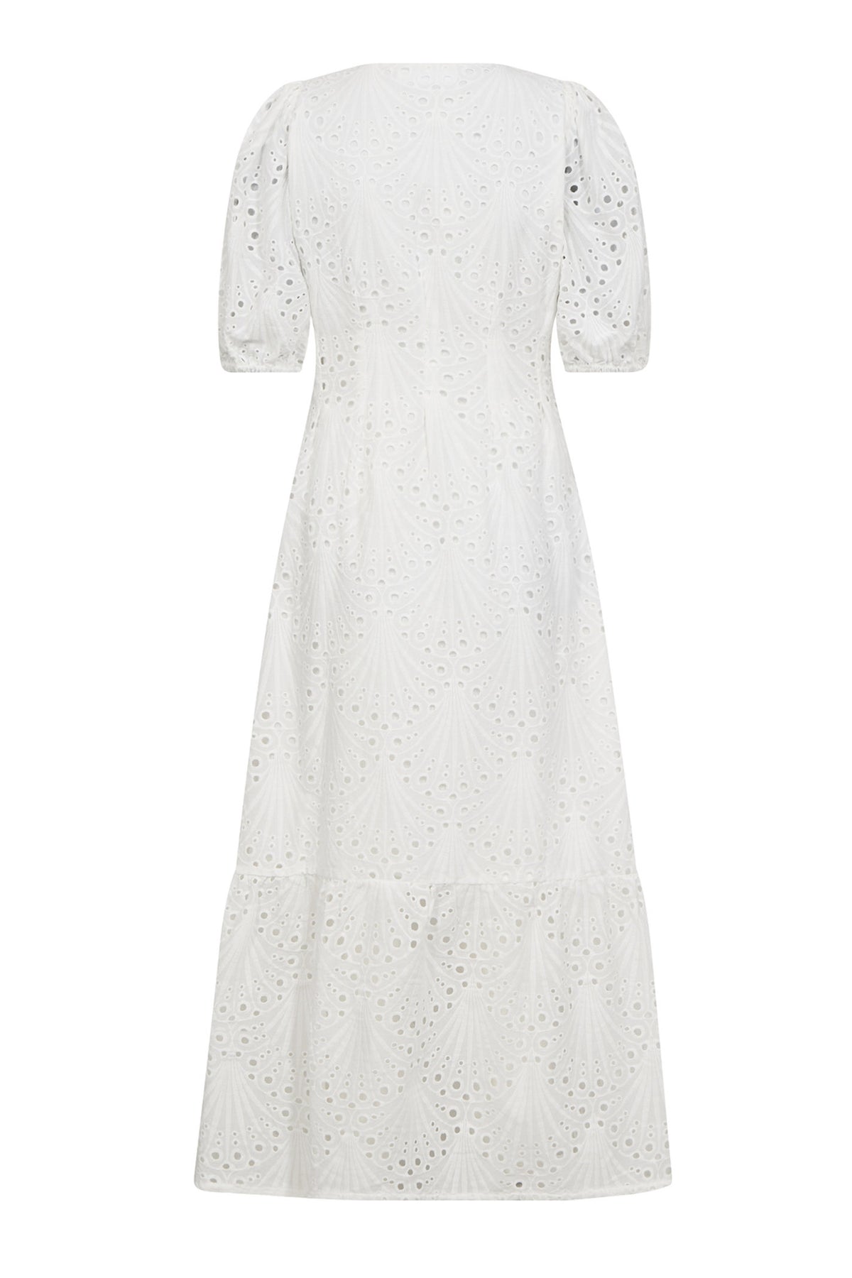 NayaCC Anglaise Pleat Dress 4000-White - 36471