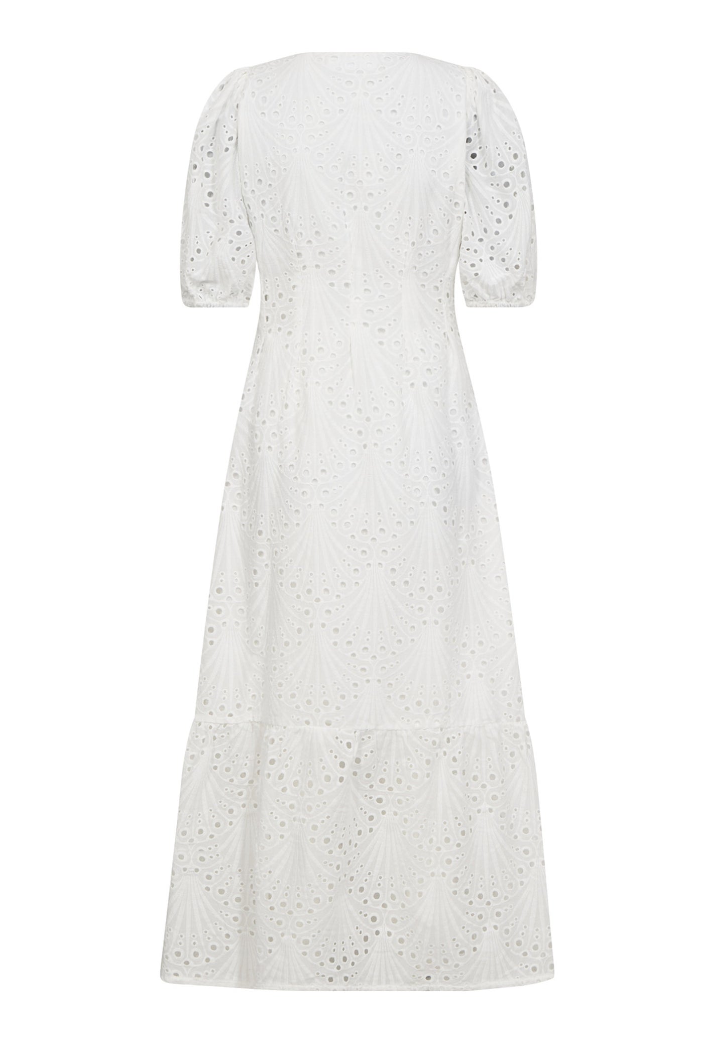 NayaCC Anglaise Pleat Dress 4000-White - 36471