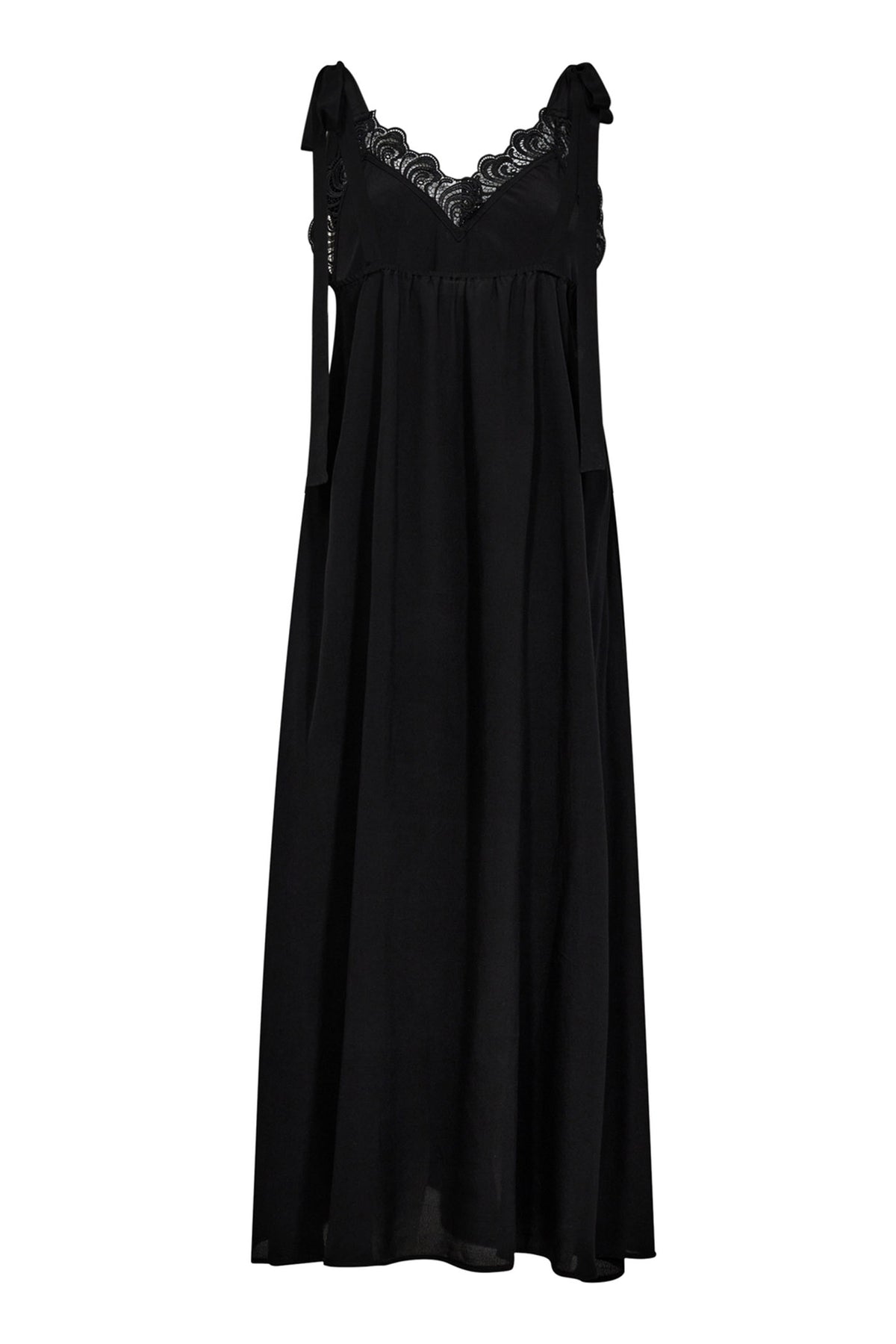 PerinCC Lace Strap Dress 96-Black - 36487