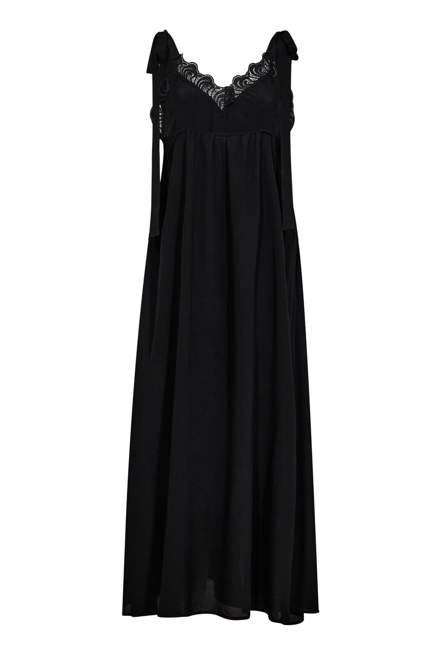 PerinCC Lace Strap Dress 96-Black - 36487
