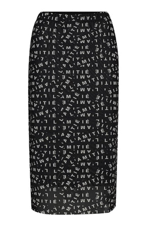 L'AMITIÉ Mesh Pencil Skirt Black - HL10077