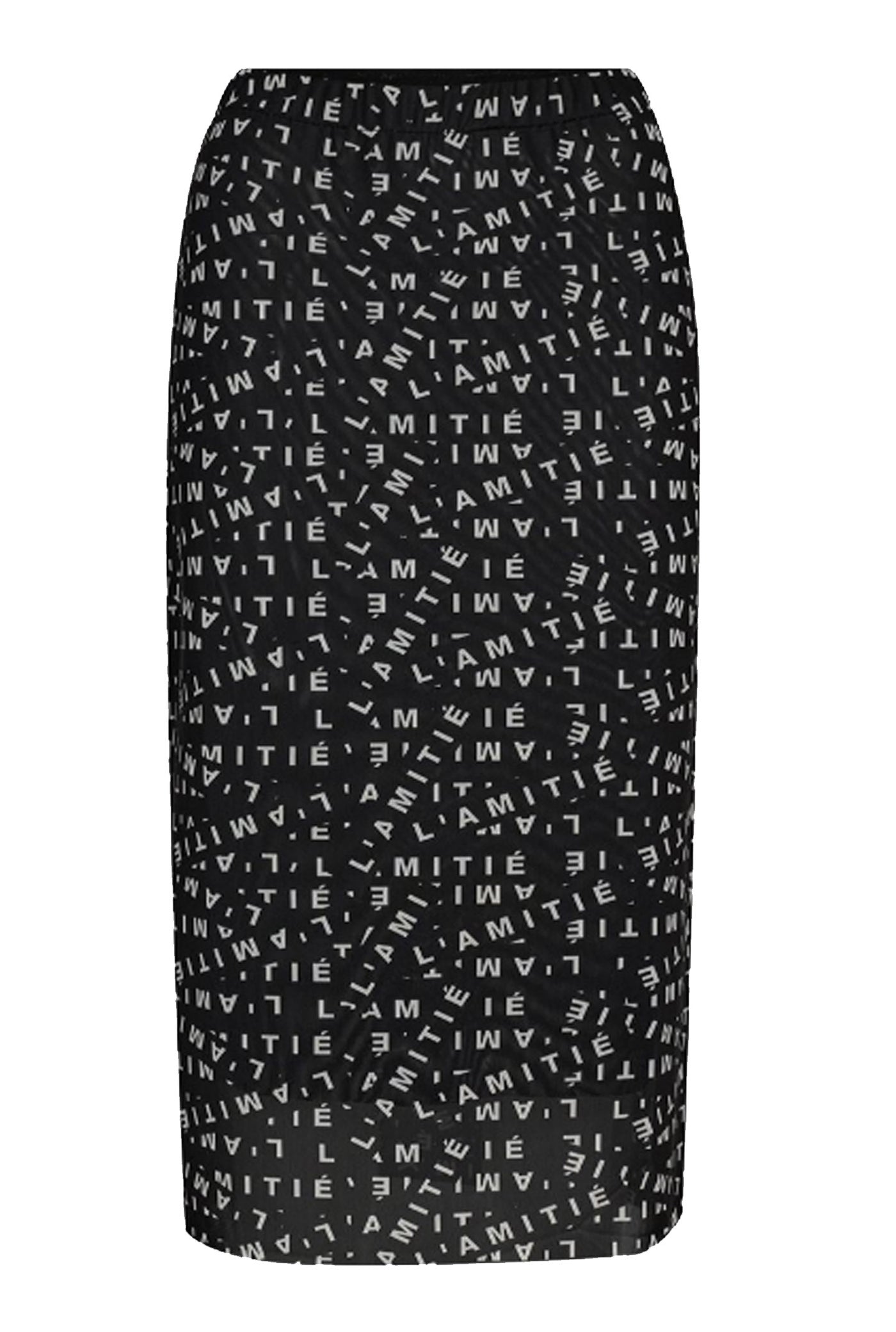 L'AMITIÉ Mesh Pencil Skirt Black - HL10077