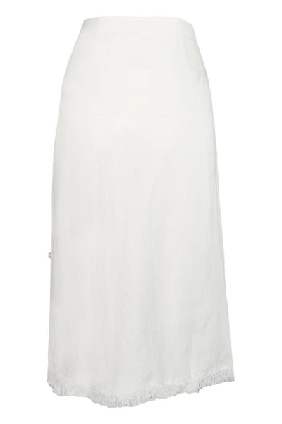 LILA Linen Skirt 0003 White Alyssum - 2510150206 Thumbnail