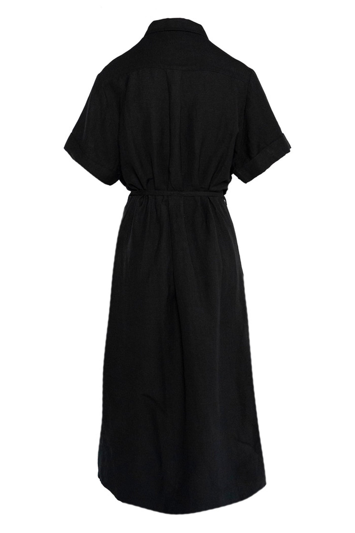 ZENDAYA Linen Dress 9000 Jet Black - 2510160229
