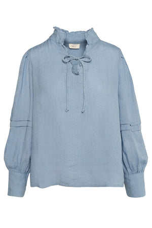 SARI Linen Blouse 4003 Faded Denim - 2510190204