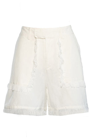 LILA Linen Shorts 0003 White Alyssum - 2510240205