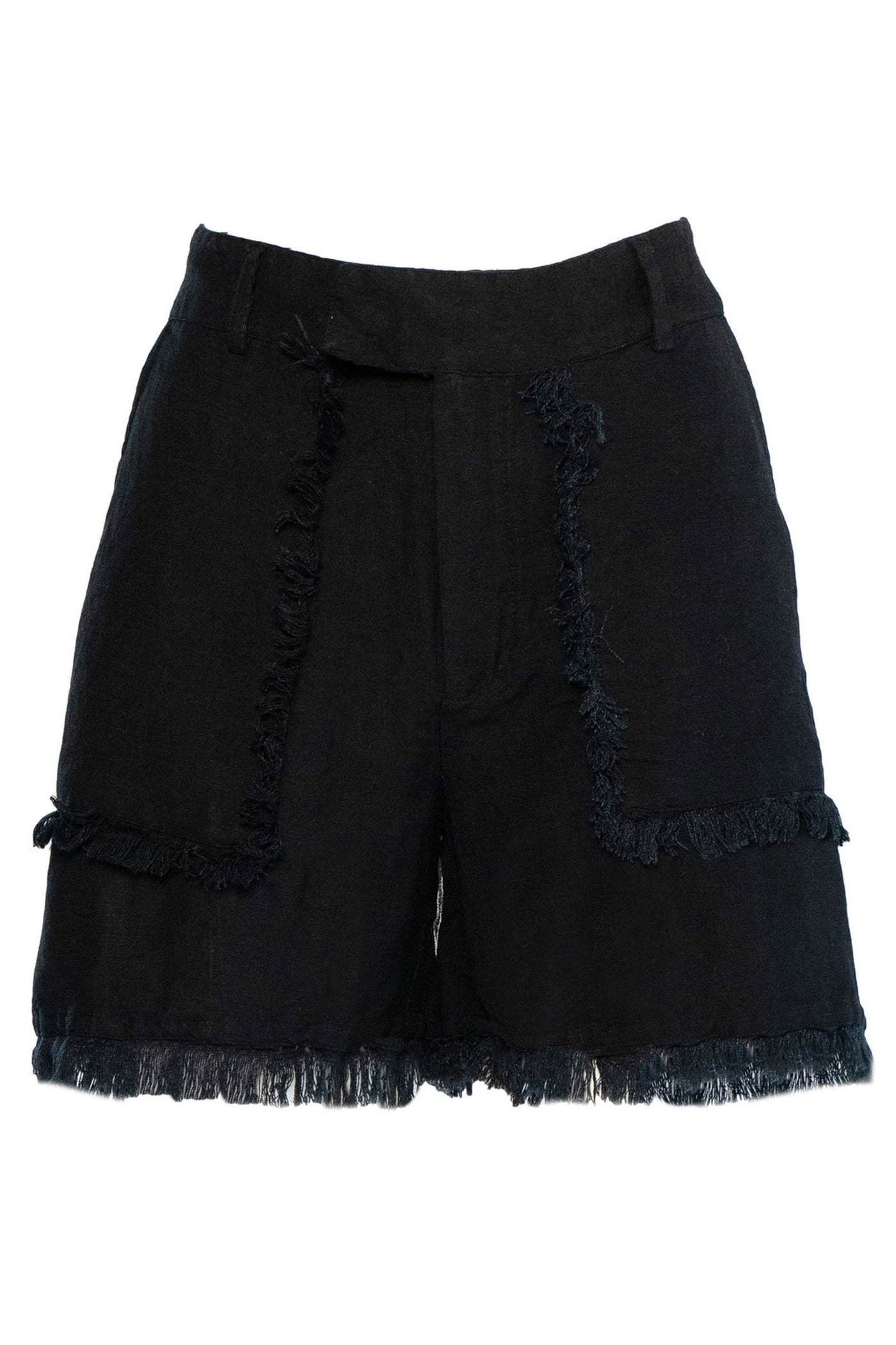 LILA Linen Shorts 9000 Jet Black - 2510240205