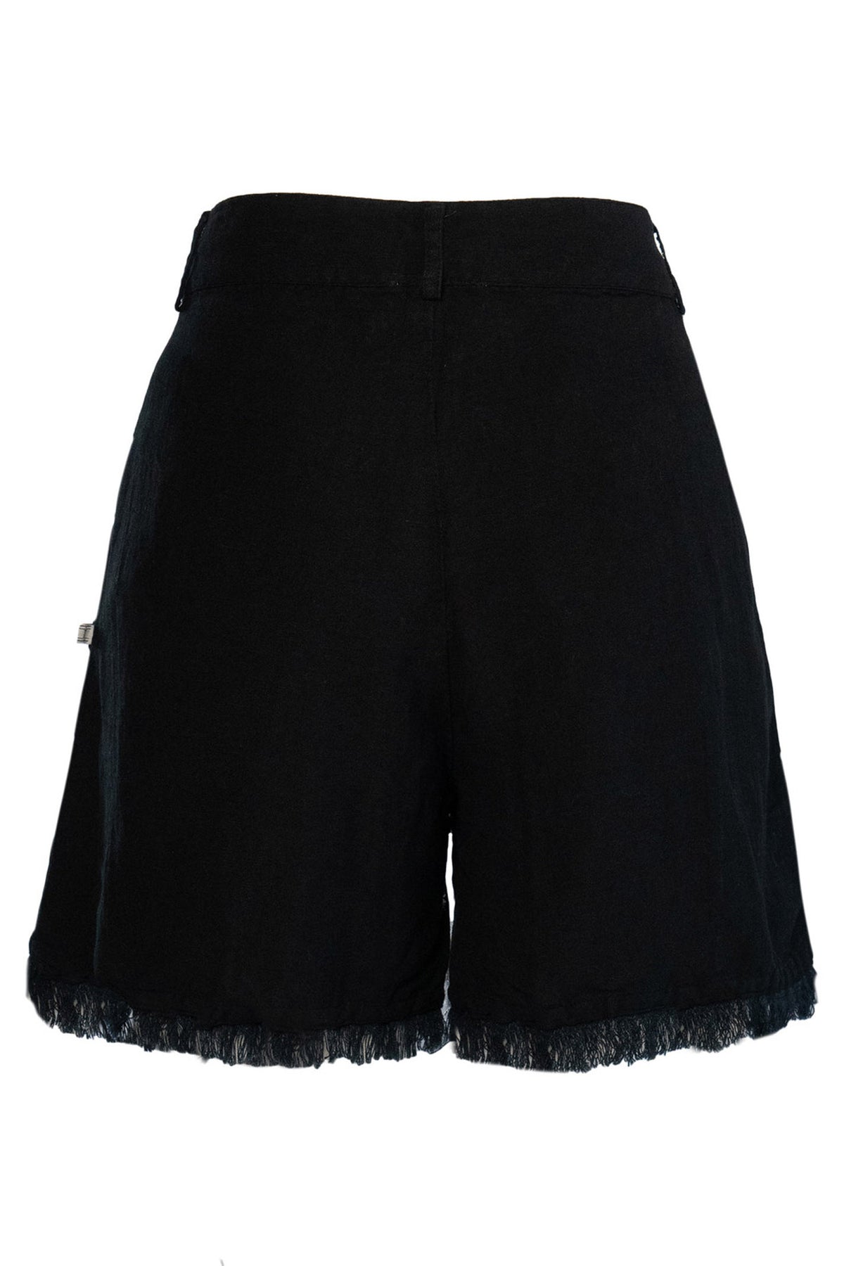 LILA Linen Shorts 9000 Jet Black - 2510240205