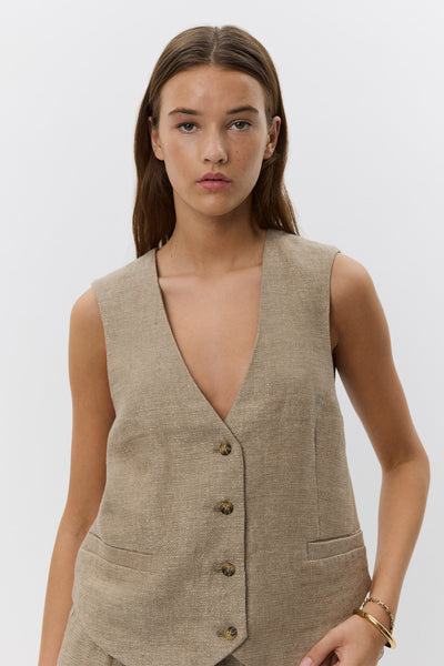 IDASW VEST 7055 Light brown - S252436 Thumbnail