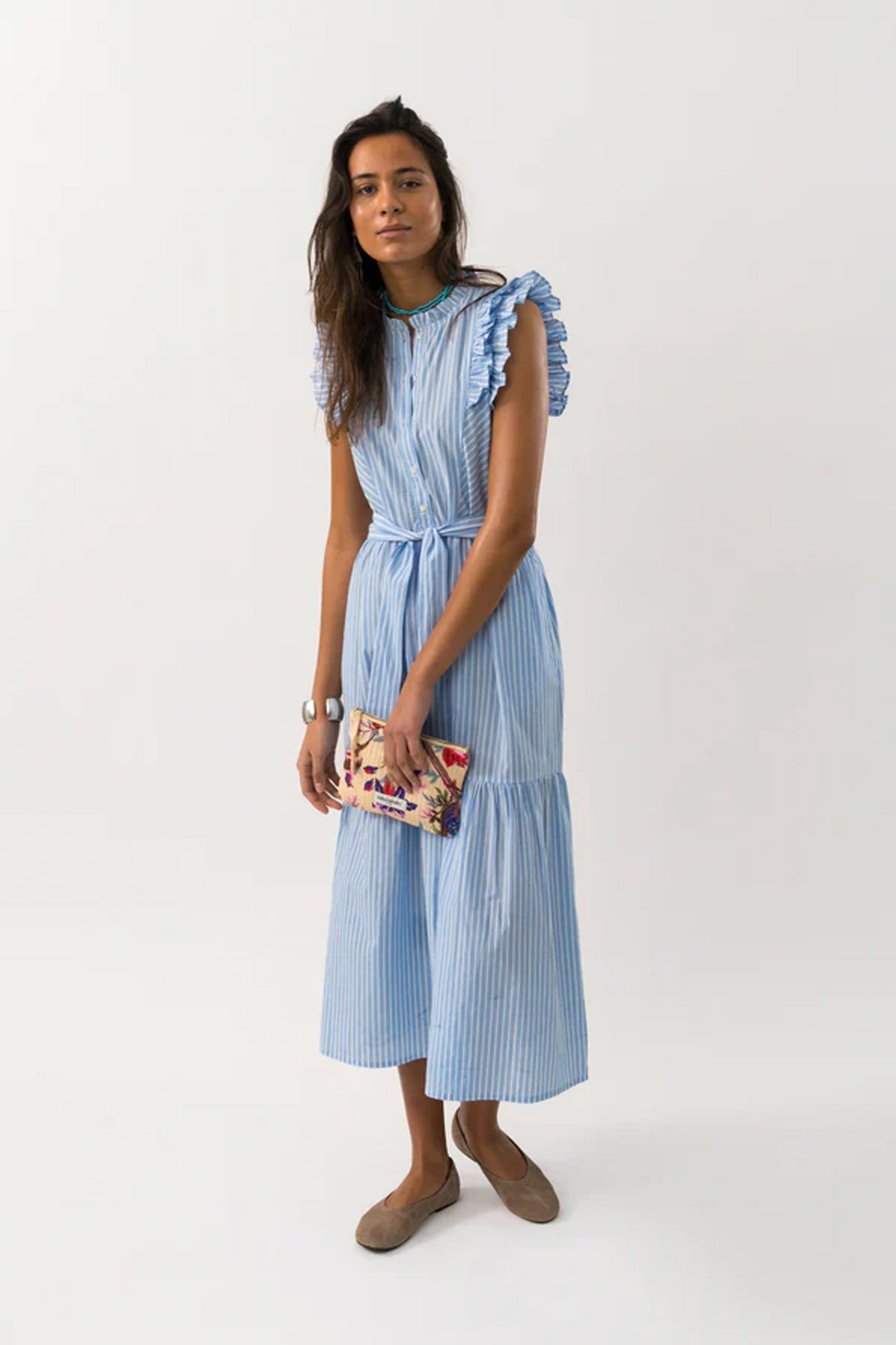 HarrietLL Maxi Dress SL 80 Stripe - 25268-3039