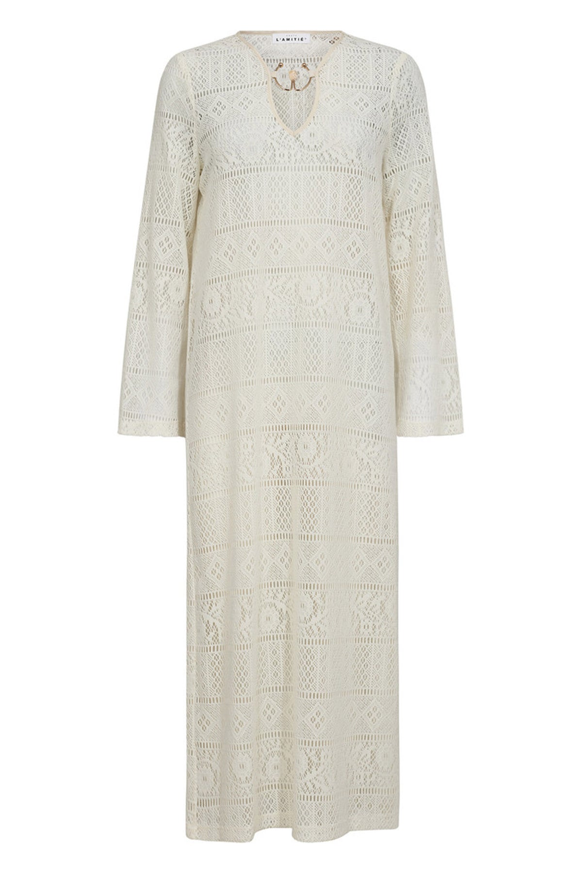 Utopia Lace LS Buckle Dress Off-White - HL10081