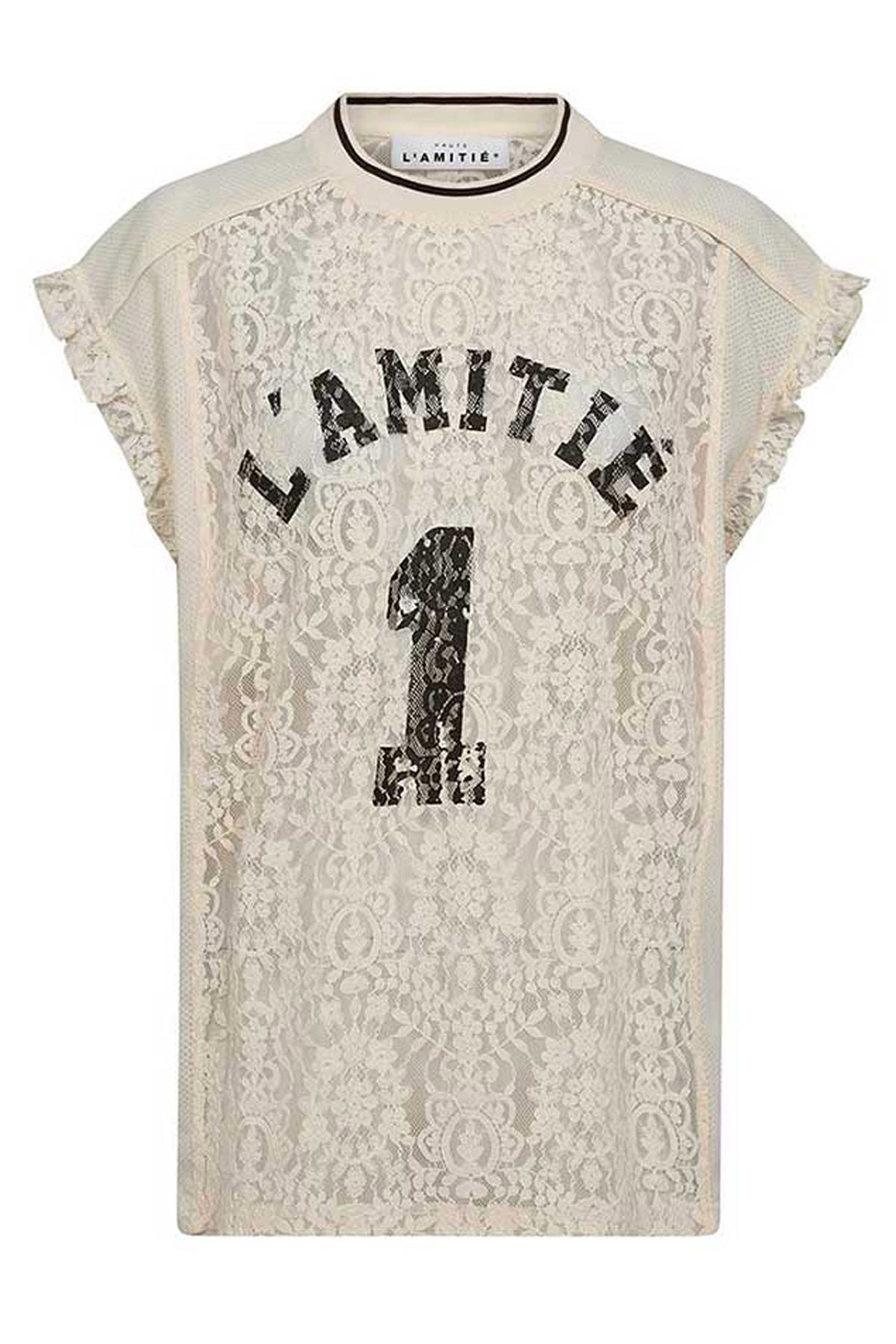 Football Lace Frill Top Pearl - HL10124