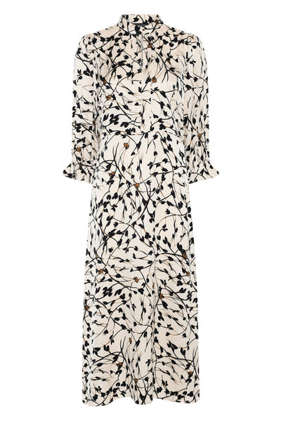 FloretBBClarene dress White Cream AOP - BBW4591 Thumbnail