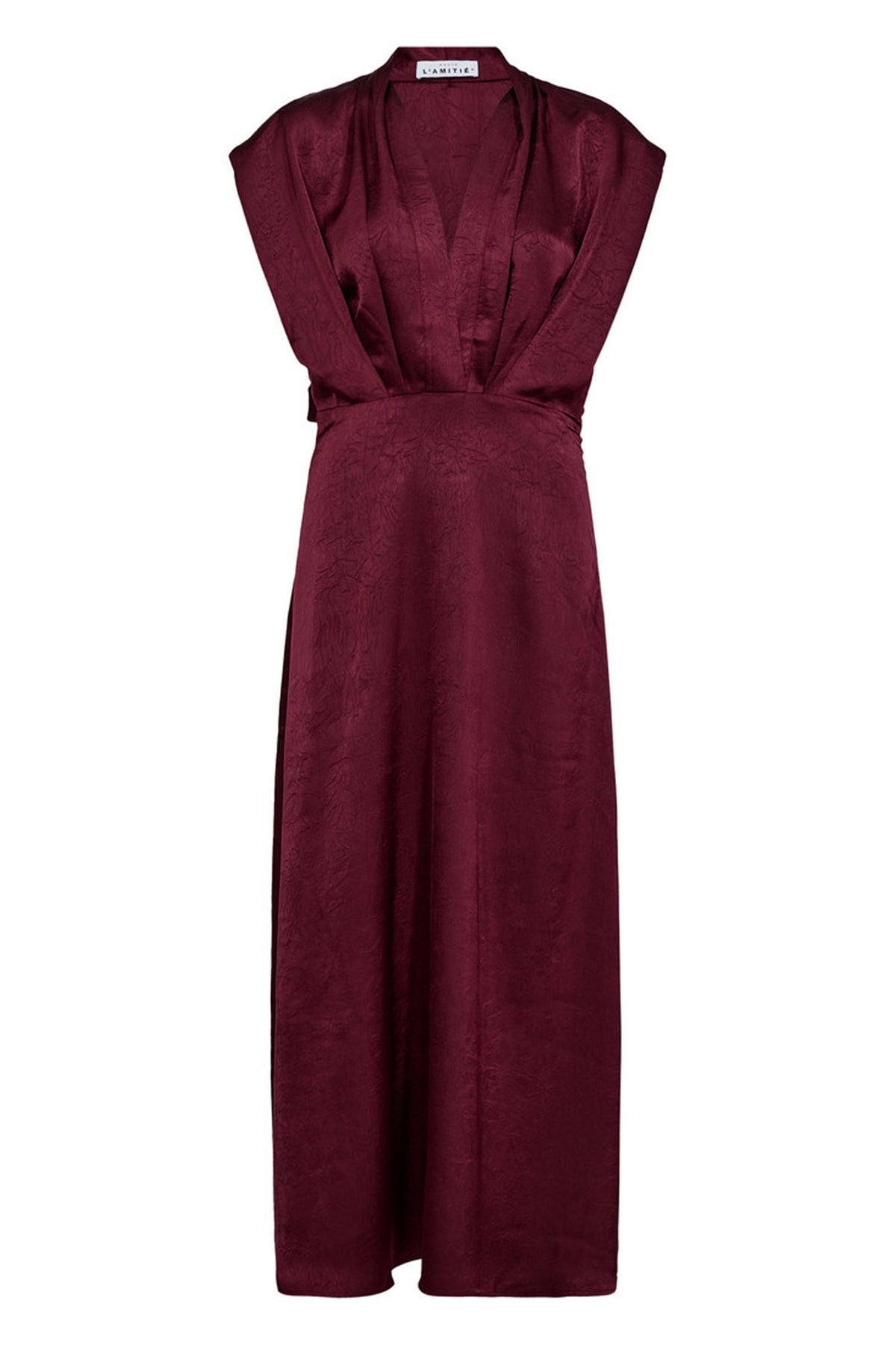 L'egance Satin Drape Dress Amarone - HL10042