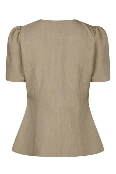 165065 JULES STRUCTURE BLOUSE Dark Taube - 165065 JULES STRUCTURE BLOUSE Thumbnail
