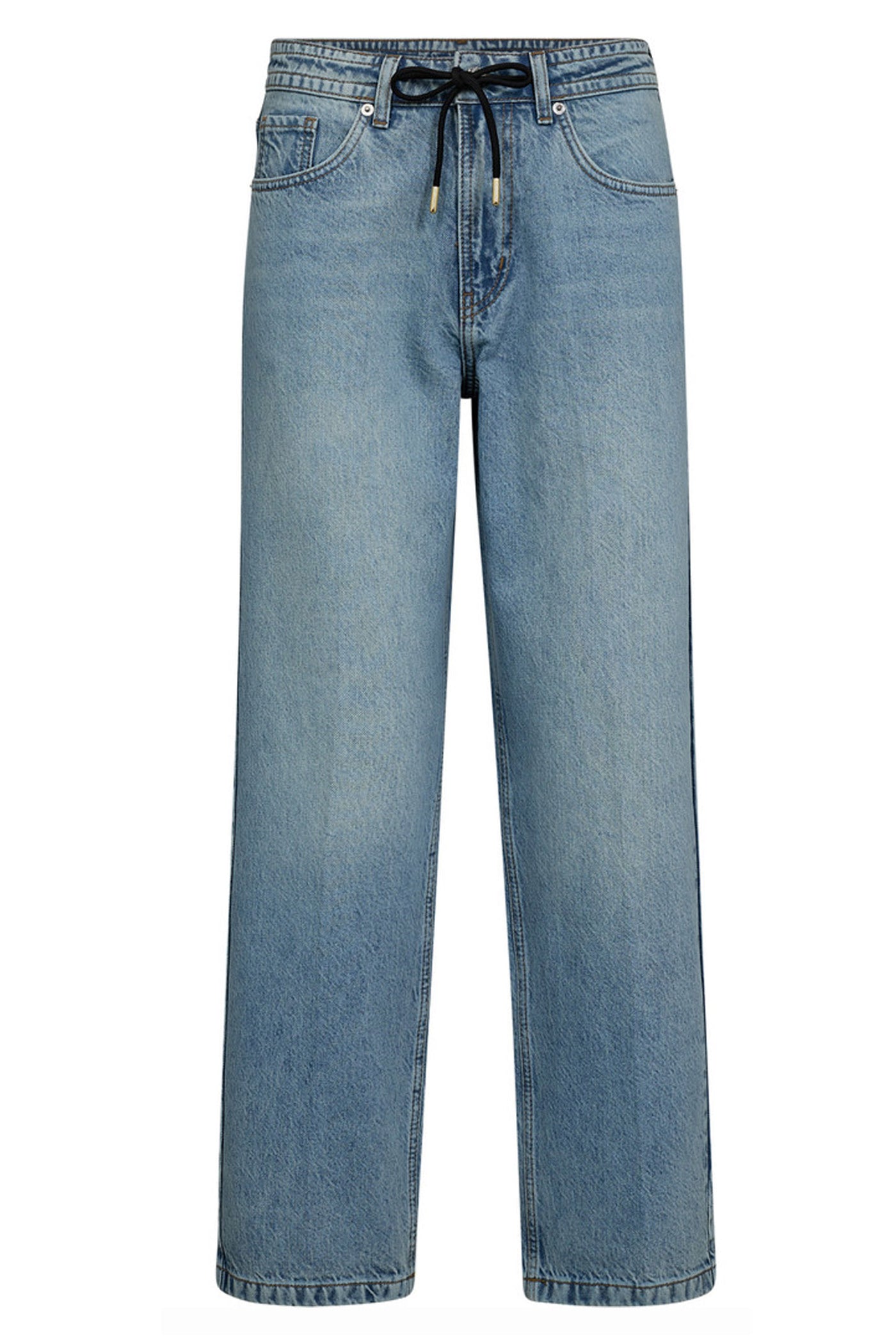 Lami Crop String Tie Bleached Bleached Denim - HL10140