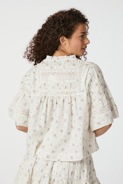 SIAMA DOBBY FLOWER OFF WHITE - 165279 Thumbnail