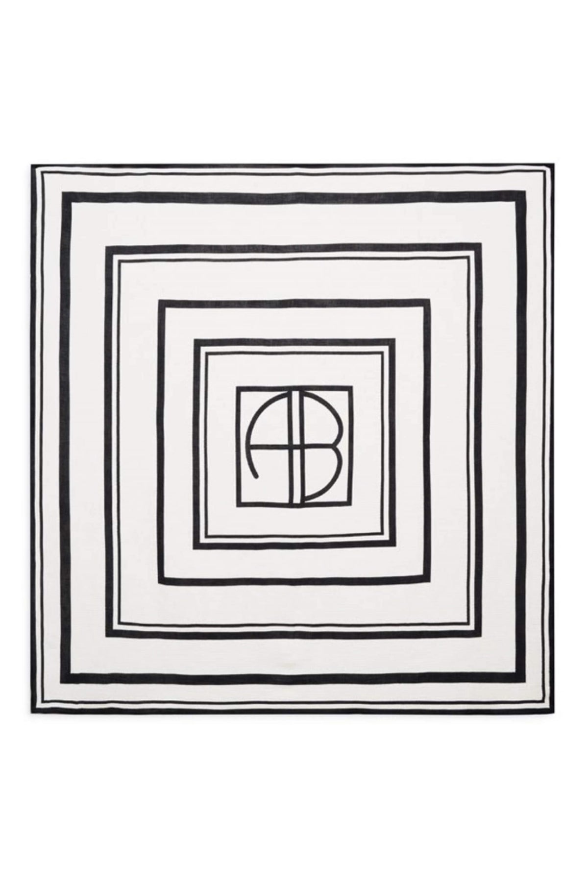 ELIZA SARONG MONOGRAM White/Black Graphic Square - A-12-11199