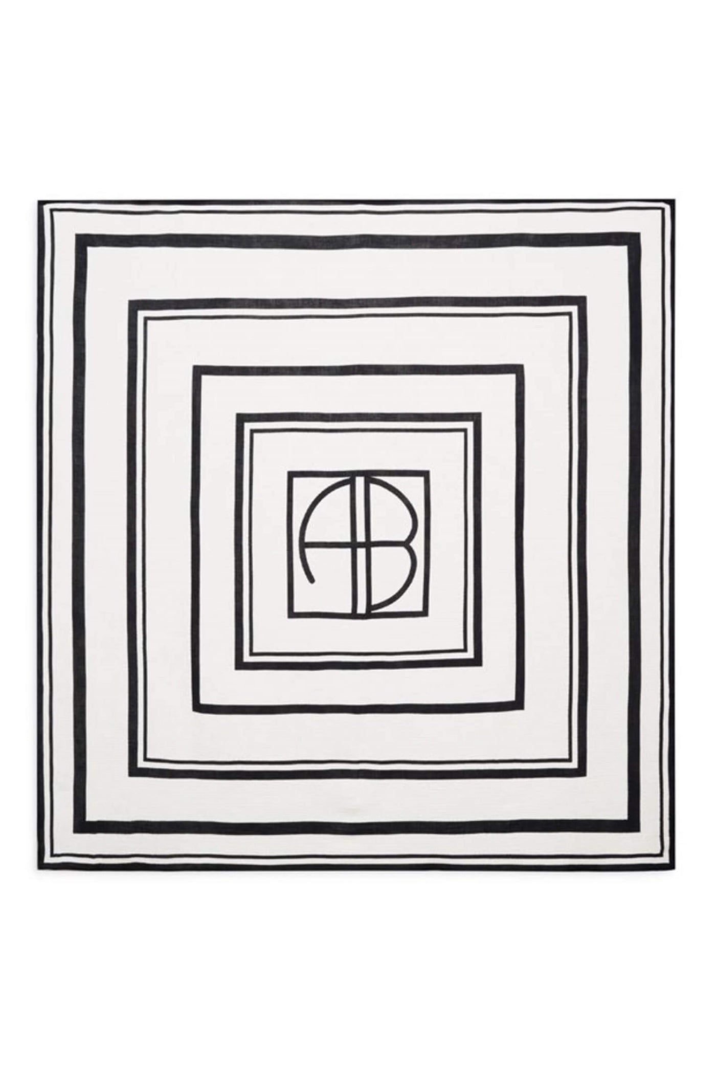 ELIZA SARONG MONOGRAM White/Black Graphic Square - A-12-11199
