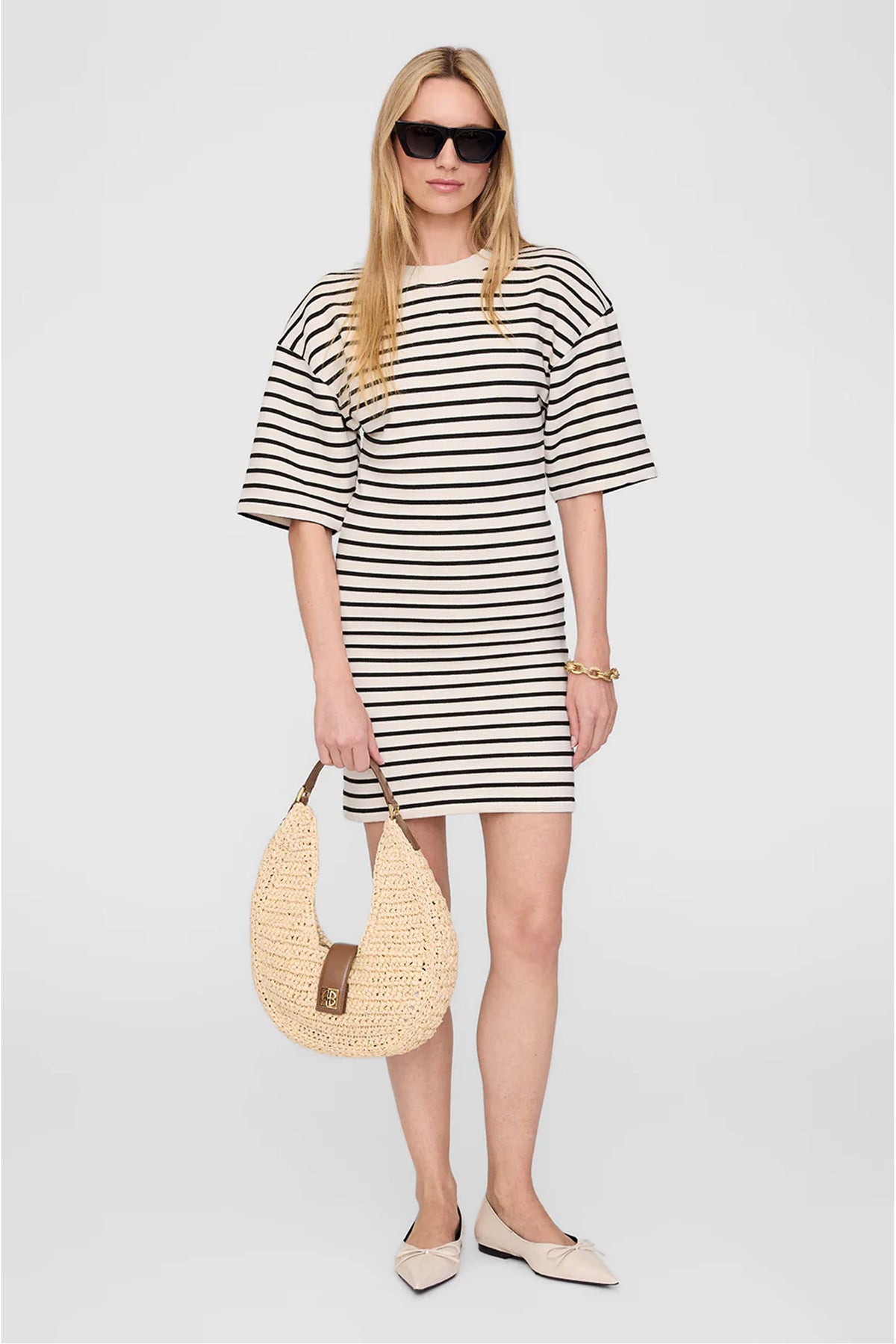 MONA FRENCH TERRY white/black - A-02-11055
