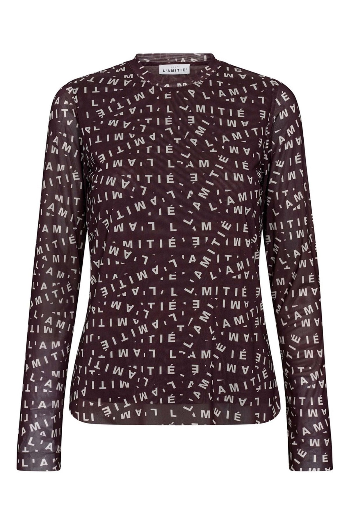 L'AMITIÉ Mesh Ls O-Neck Amarone - HL10157