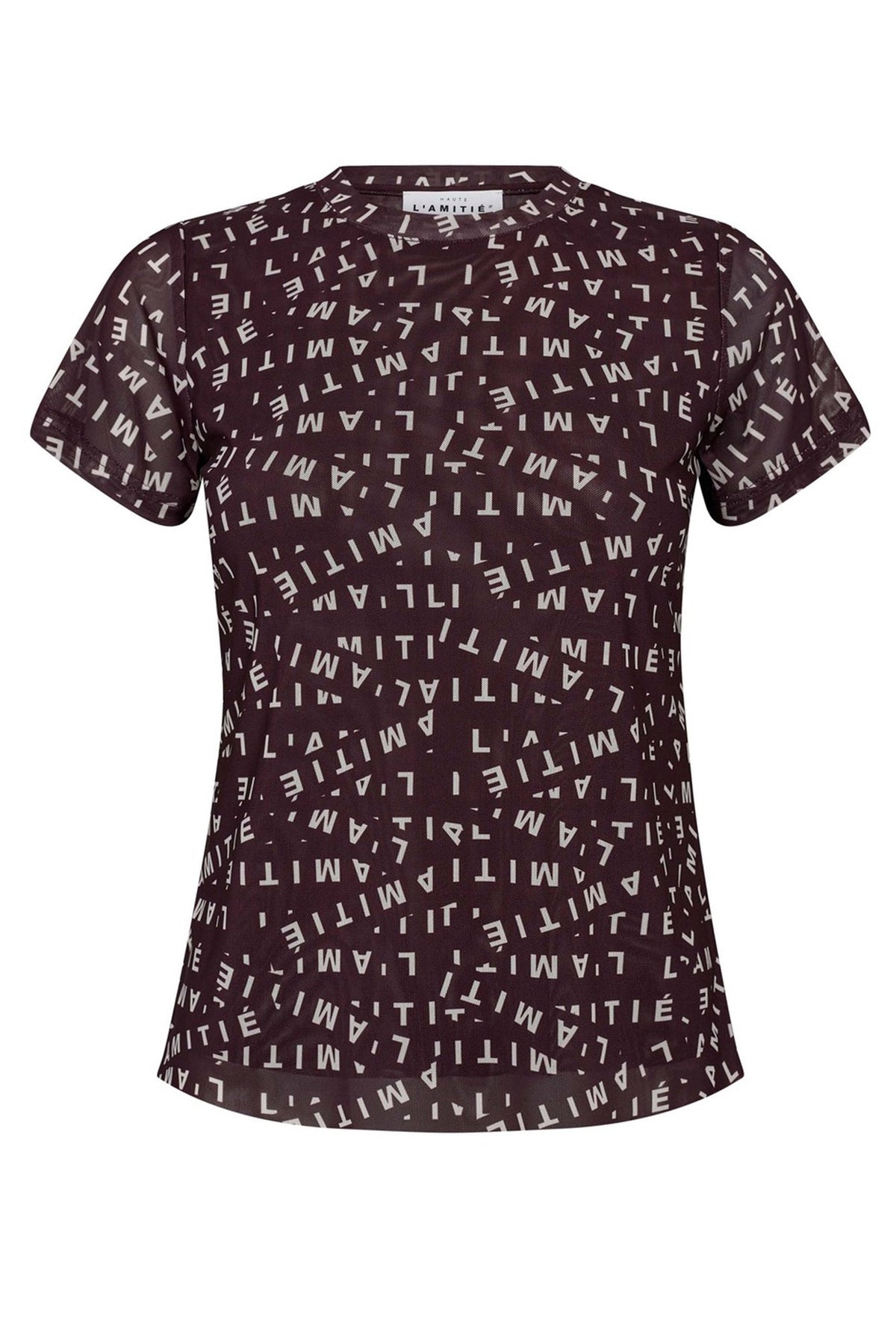 L'AMITIÉ Mesh Logo Tee Amarone - HL10127