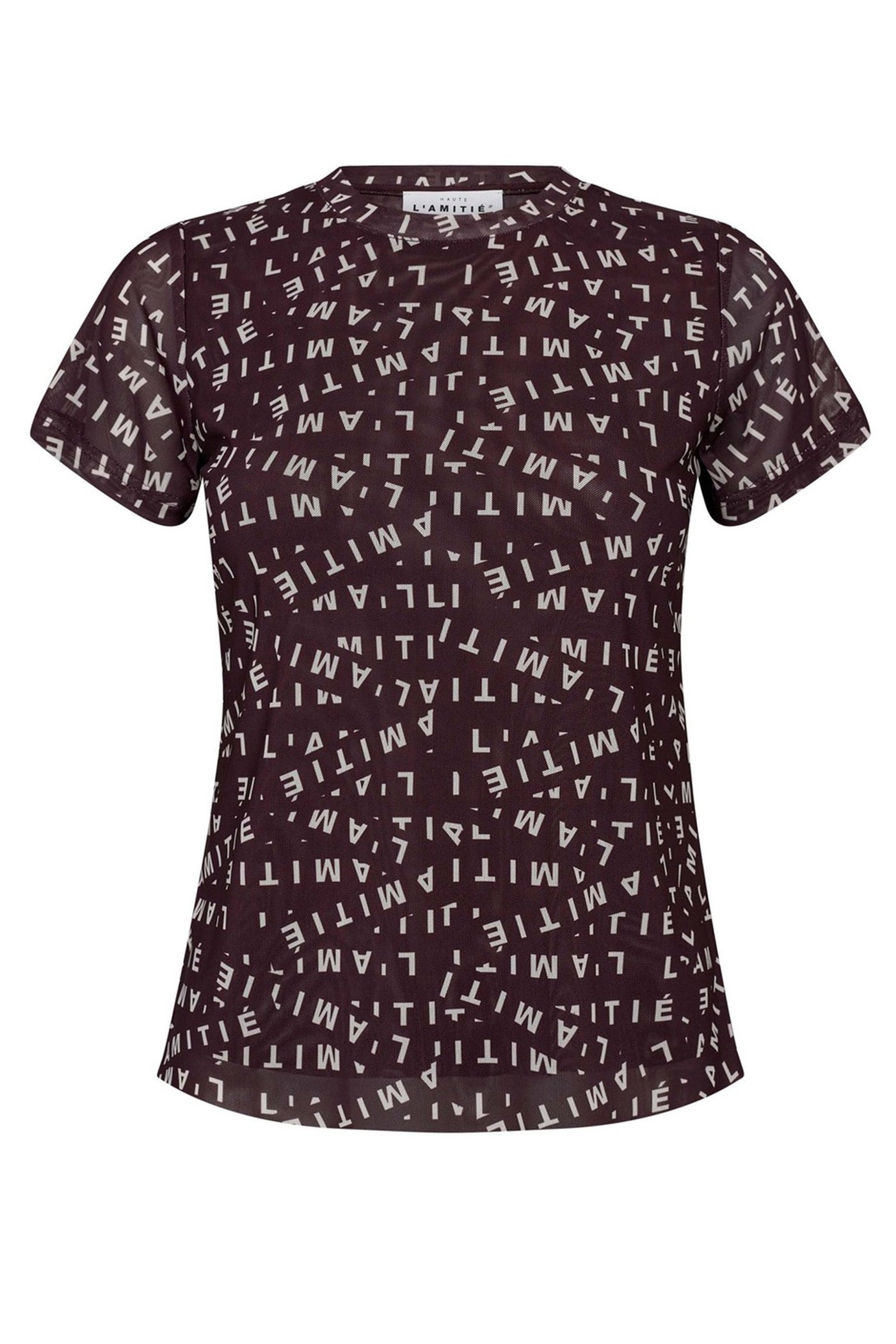 L'AMITIÉ Mesh Logo Tee Amarone - HL10127