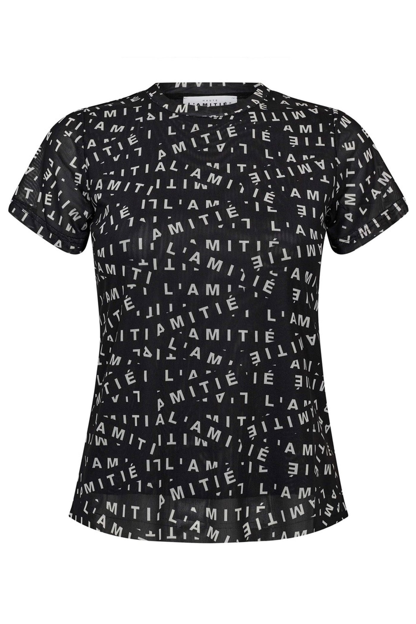 L'AMITIÉ Mesh Logo Tee Black - HL10127