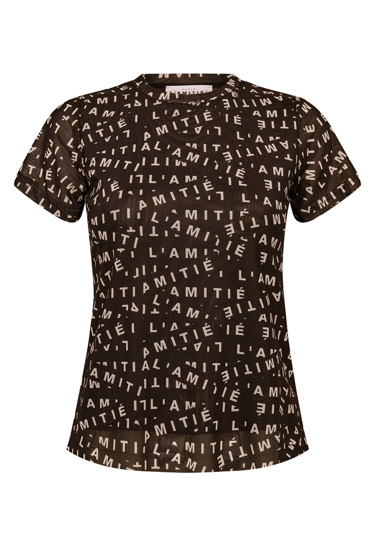 L'AMITIÉ Mesh Logo Tee Mocca - HL10127