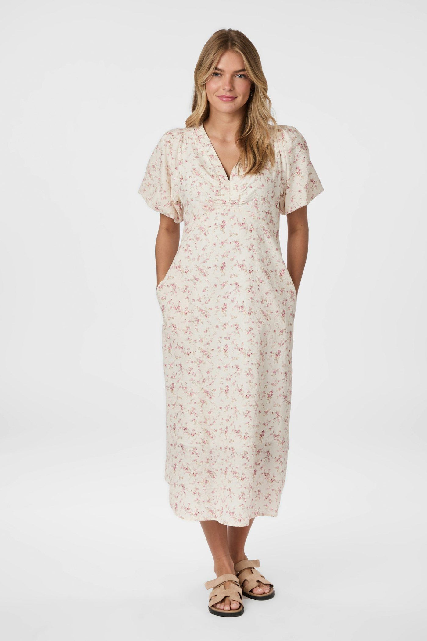 165994 ILLANA PRINT DRESS KJOL DUSTY ROSE - 165994 ILLANA PRINT DRESS