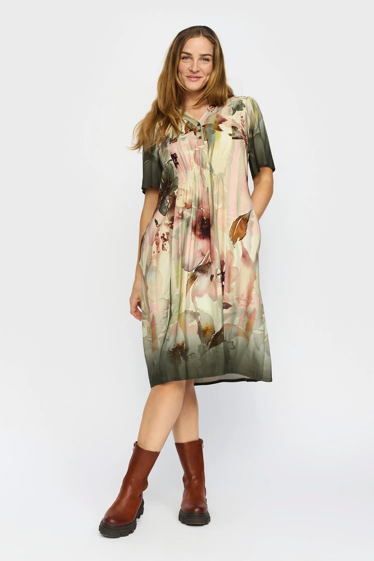 RHEA.EA25 KHAKI FLOWER - RHEA.EA25