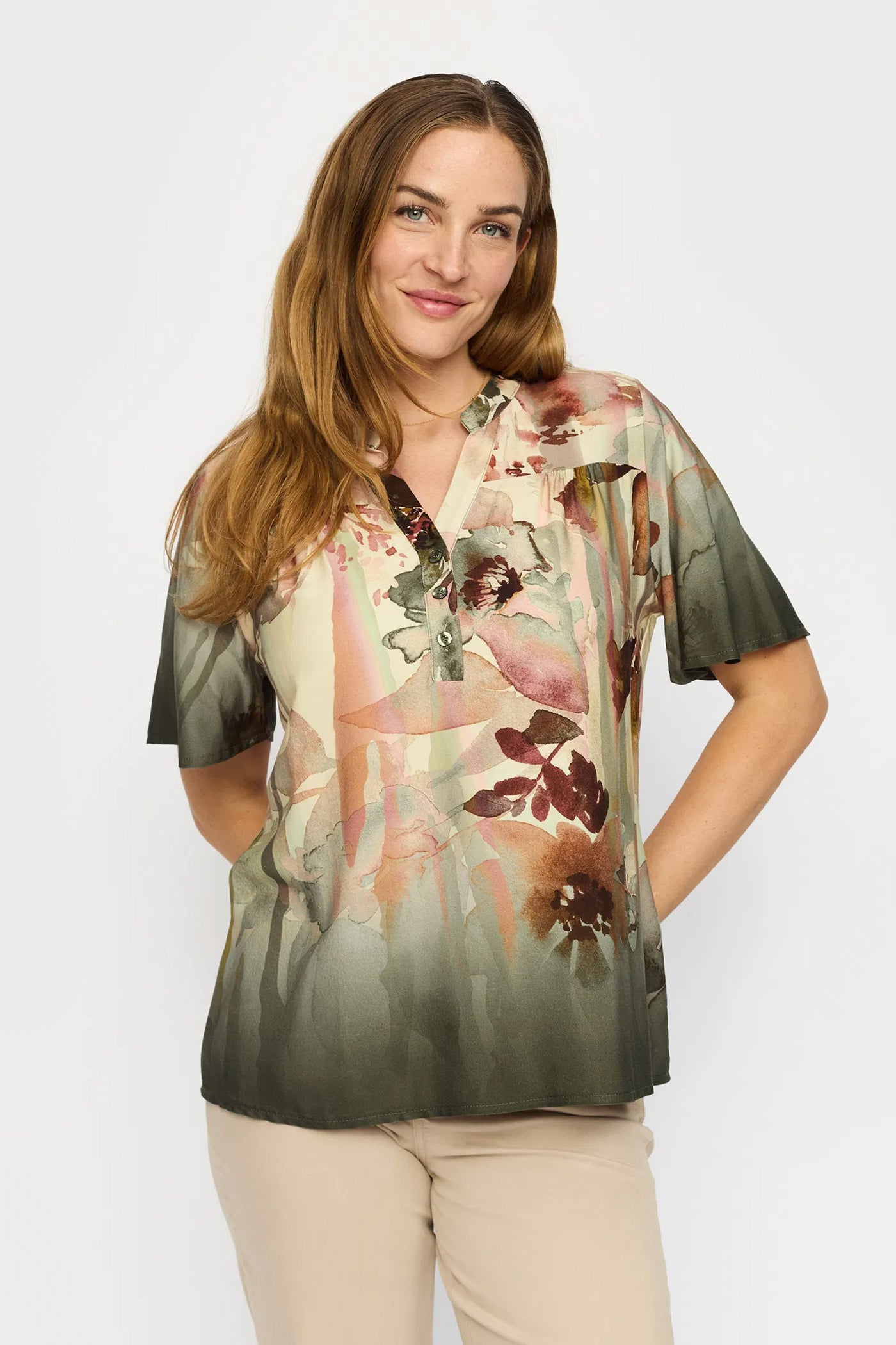 RUBY.EA25 KHAKI FLOWER - RUBY.EA25