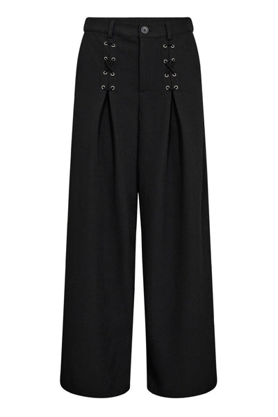 LunaCC Eyelet Wide Pant 96-Black - 31554 Thumbnail