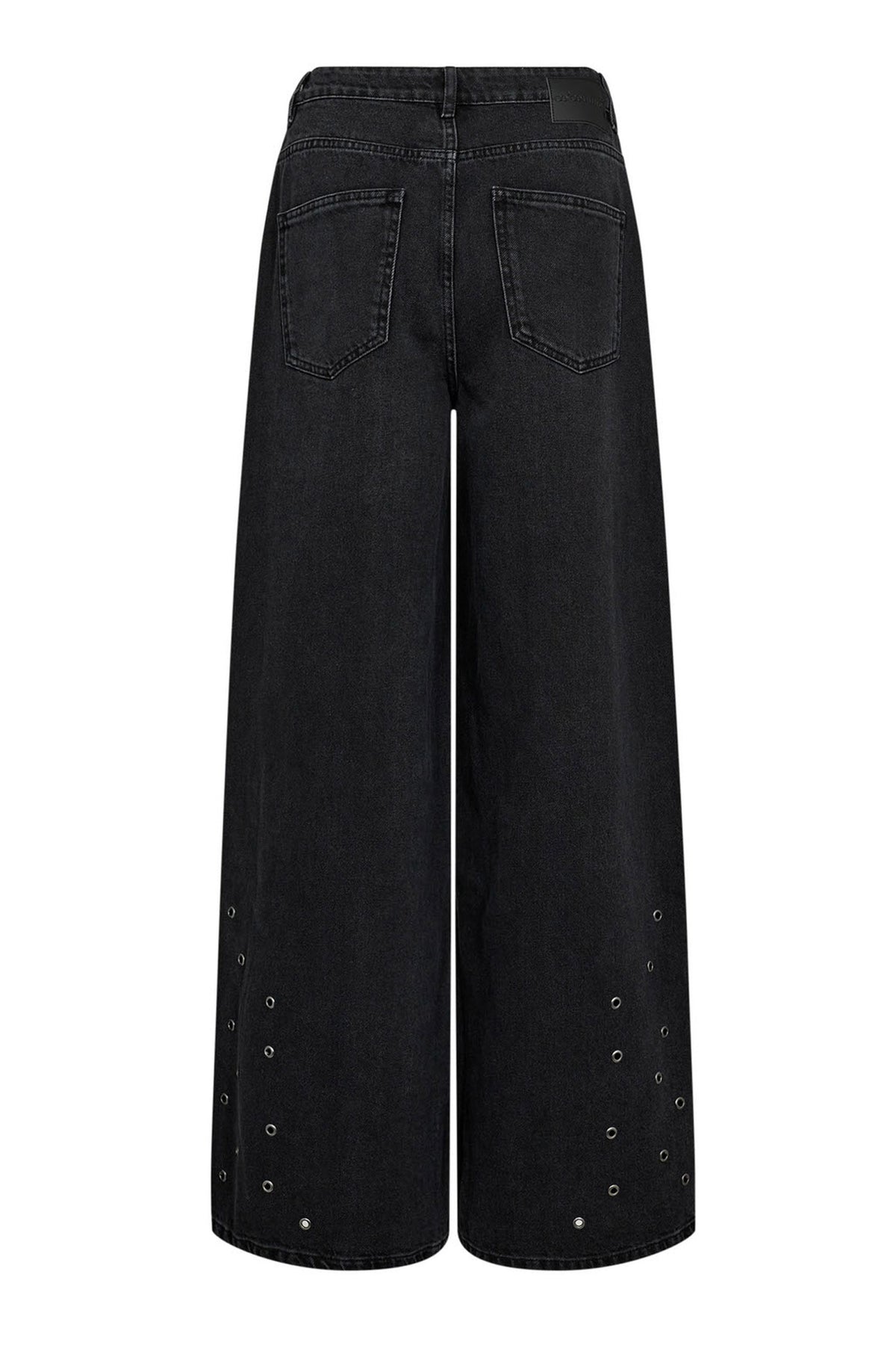 SifCC Eyelet Wide Jeans 96-Black - 31586