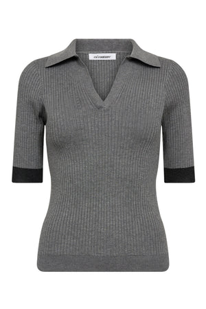 BonnyCC Polo SS Knit 139-Mid Grey - 32205