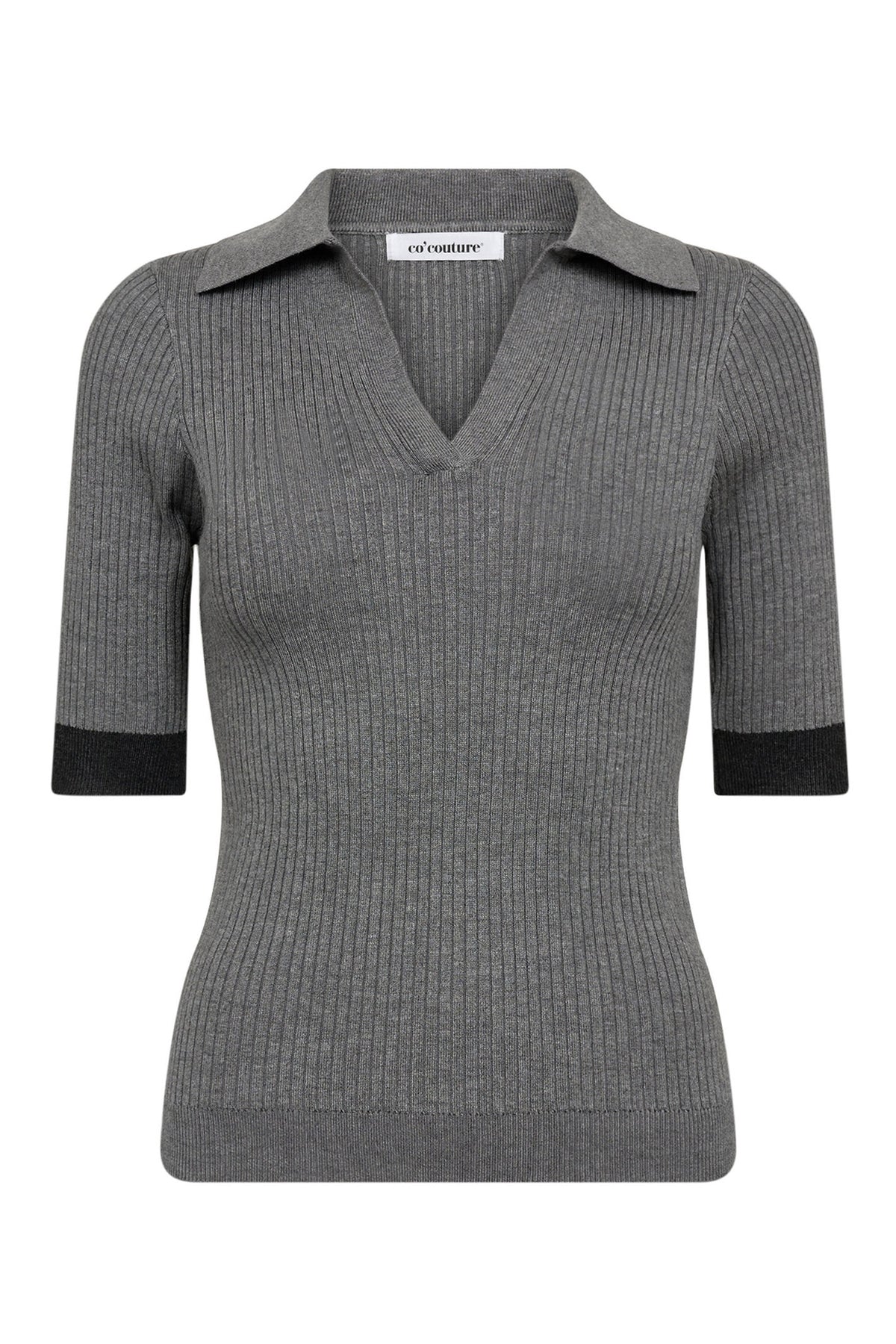 BonnyCC Polo SS Knit 139-Mid Grey - 32205
