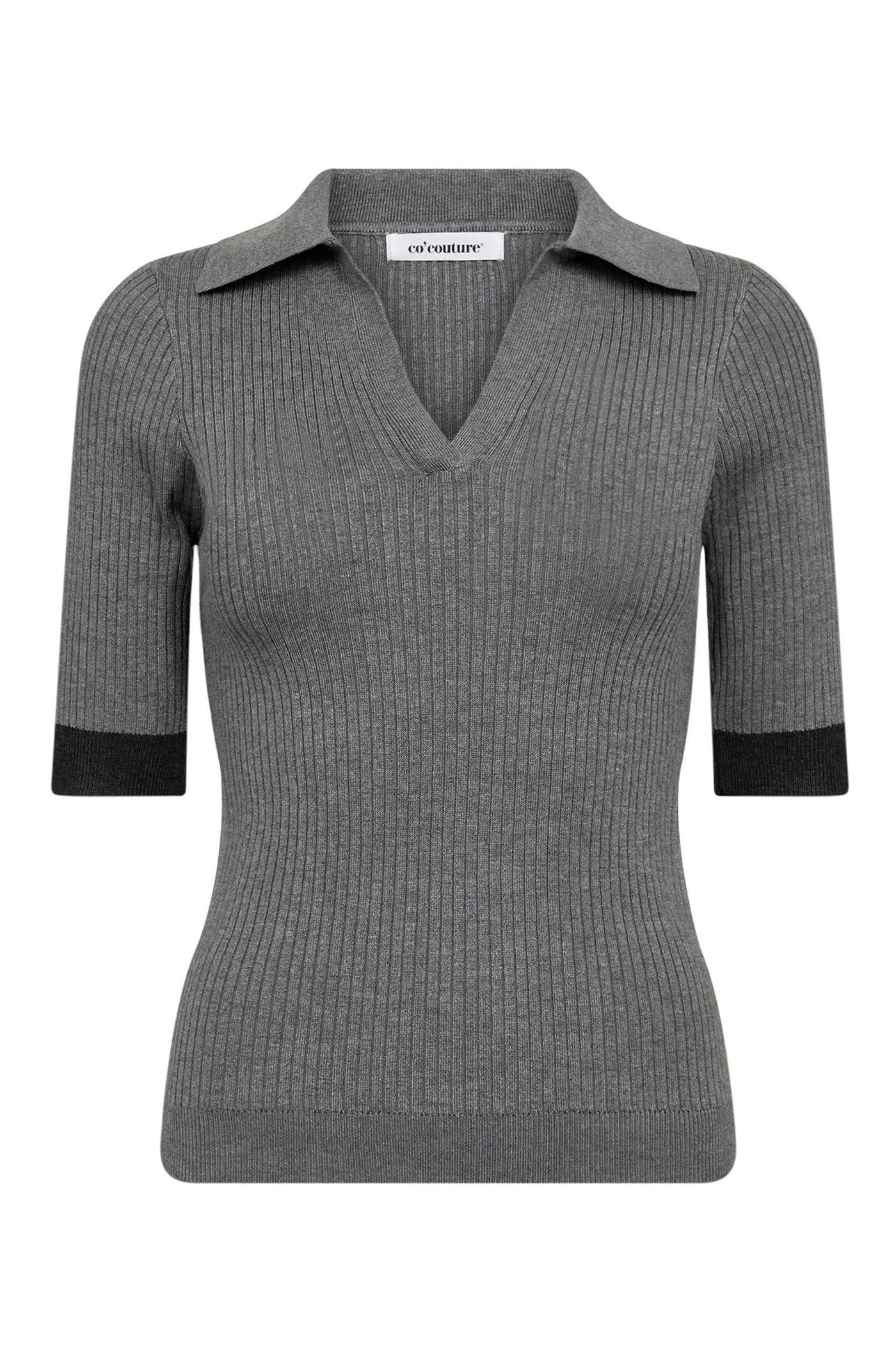 BonnyCC Polo SS Knit 139-Mid Grey - 32205