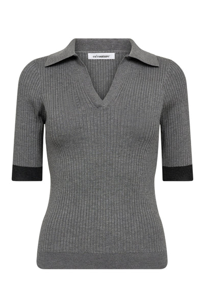 BonnyCC Polo SS Knit 139-Mid Grey - 32205 Thumbnail