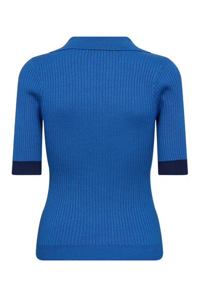 BonnyCC Polo SS Knit 17-Blue - 32205 Thumbnail