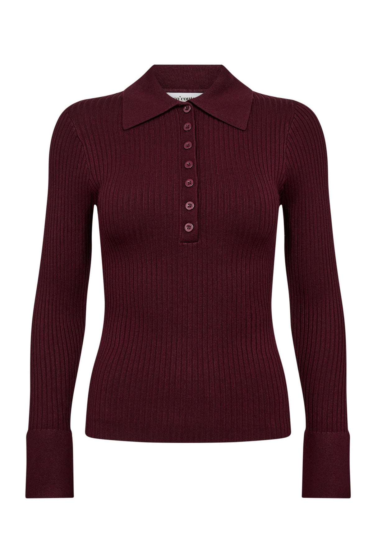 BonnyCC Polo LS Knit 87-Winered - 32206