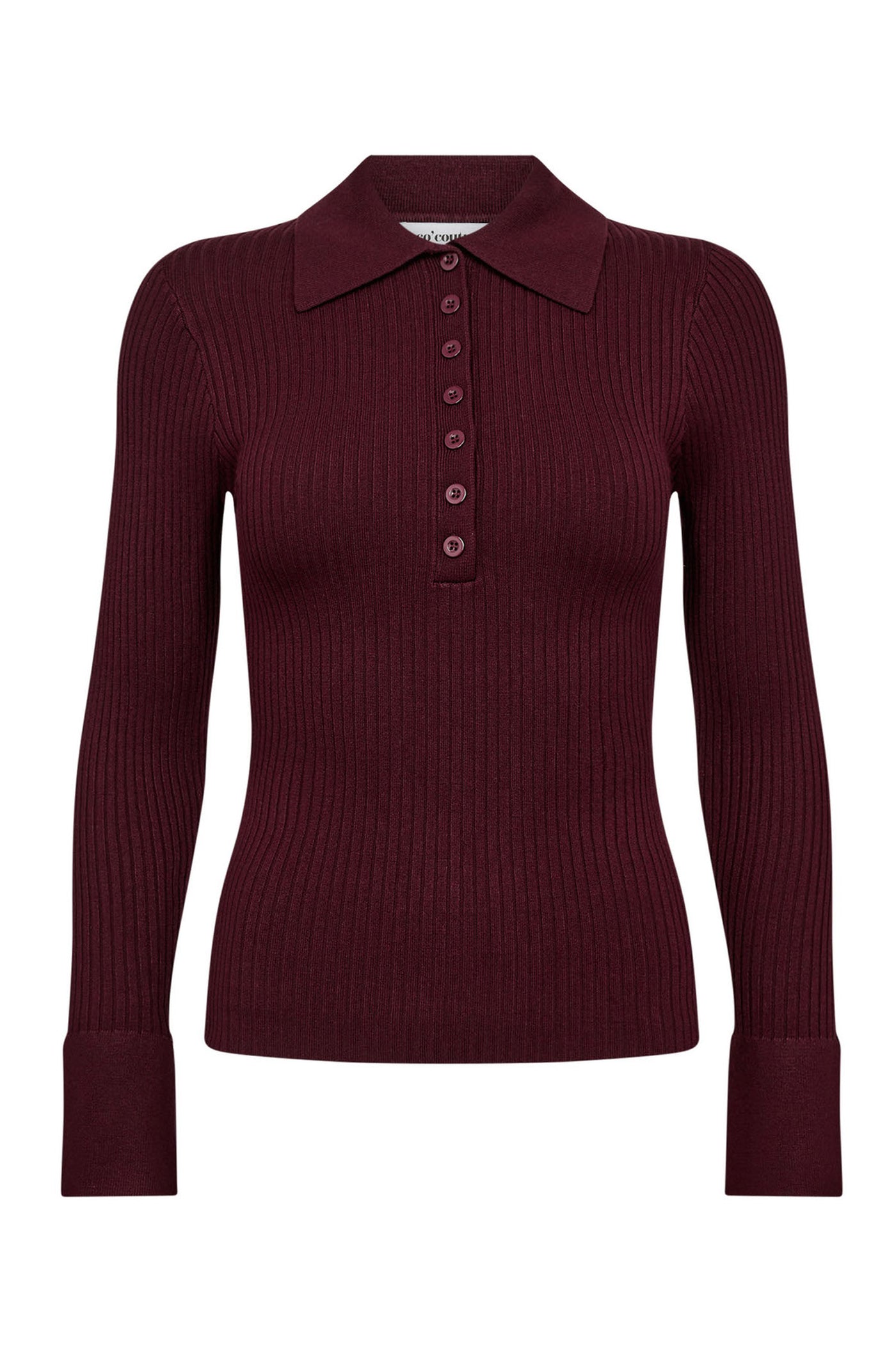 BonnyCC Polo LS Knit 87-Winered - 32206