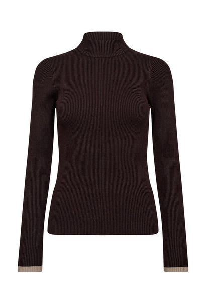 BonnyCC Turtleneck Knit 83-Mocca - 32207 Thumbnail