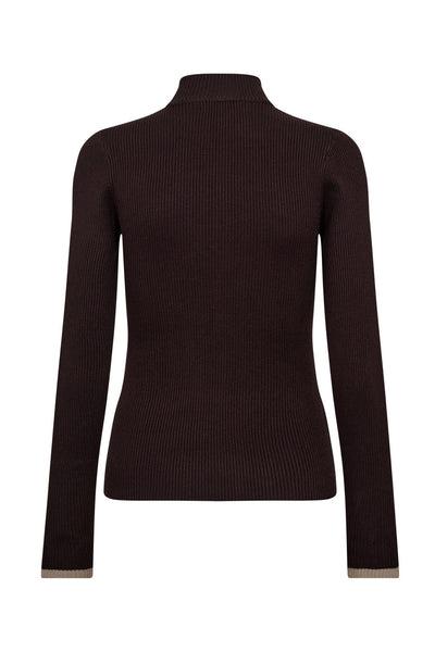 BonnyCC Turtleneck Knit 83-Mocca - 32207 Thumbnail